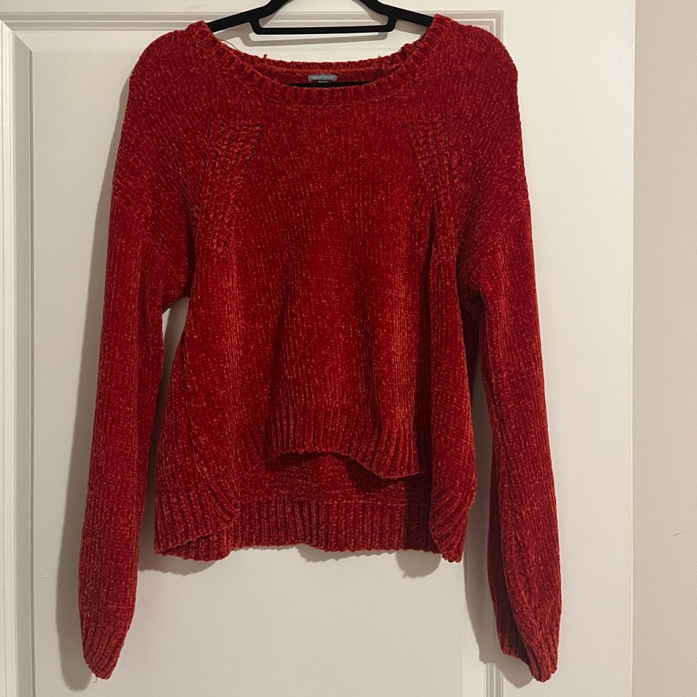 Charlotte Russe Tight Knit Fuzzy Cropped Sweater